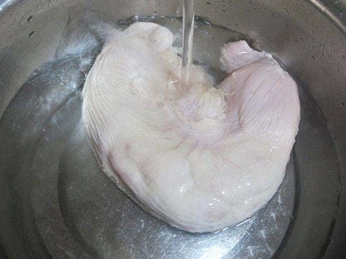 dạ dày heo, mẹo hay, làm sạch lòng heo