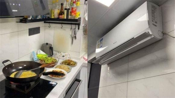 điều hoà, máy lạnh, bếp, có nên lắp điều hoà trong bếp