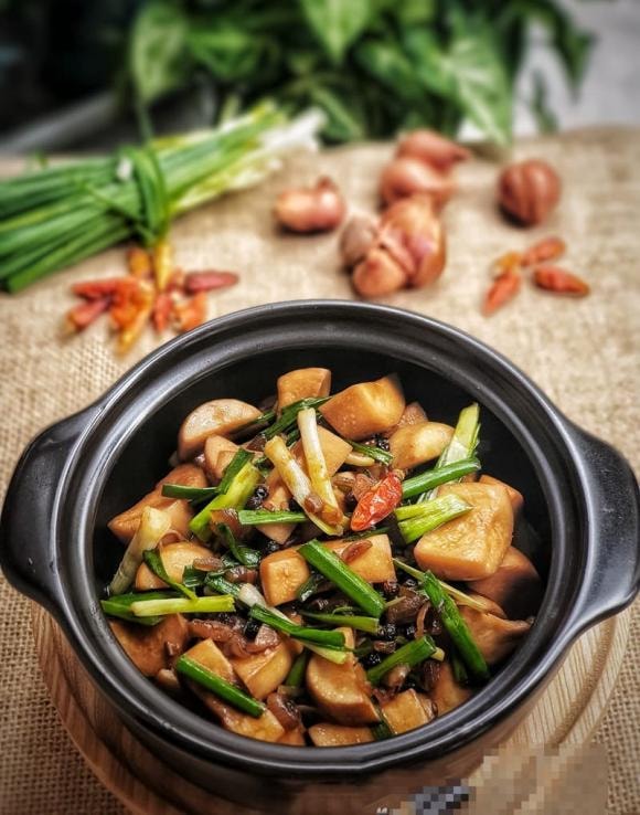 nấm đùi gà kho tiêu, món ngon từ nấm đùi gà, công thức nấm đùi gà kho tiêu
