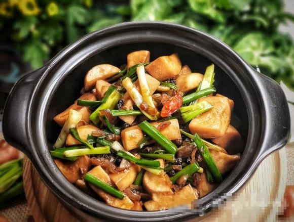 nấm đùi gà kho tiêu, món ngon từ nấm đùi gà, công thức nấm đùi gà kho tiêu