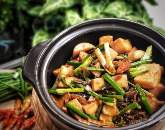 nấm đùi gà kho tiêu, món ngon từ nấm đùi gà, công thức nấm đùi gà kho tiêu