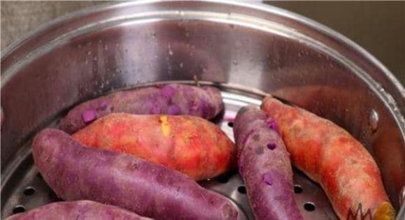 khoai lang, hấp khoai lang, món ngon mỗi ngày 