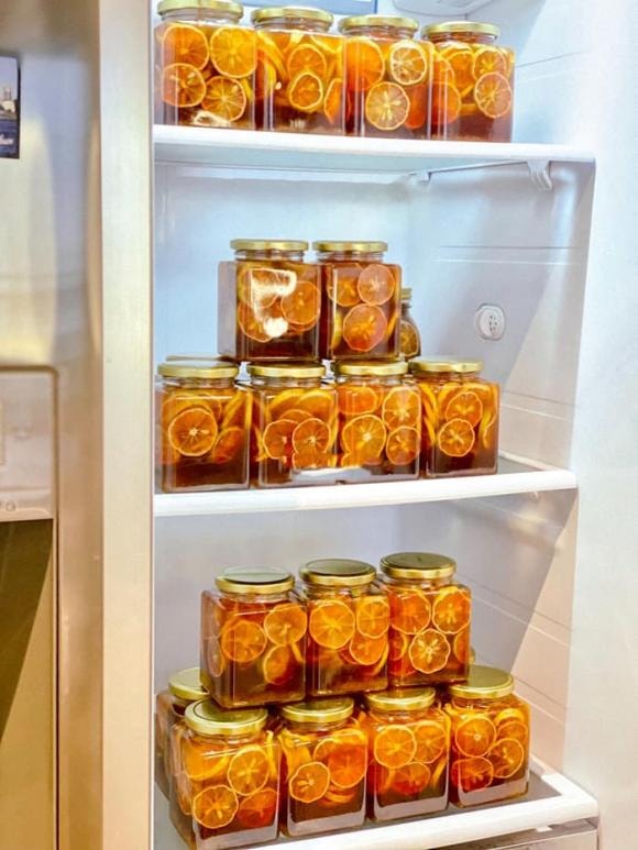 chanh đào mật ong và đường phèn, cách làm chanh đào mật ong và đường phèn, bảo quản chanh đào ngâm mật ong