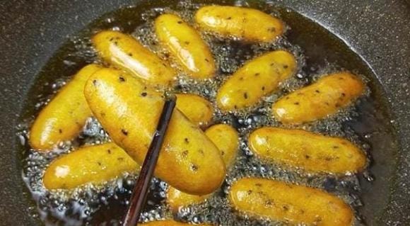 khoai lang kén, dạy làm bánh, dạy nấu ăn, khoai lang chiên