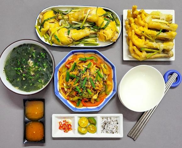 mâm cơm, mâm cơm đầu tuần, món ngon 