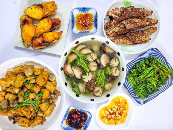 mâm cơm, mâm cơm đầu tuần, món ngon 