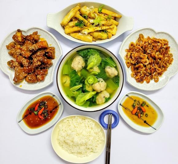 mâm cơm, mâm cơm đầu tuần, món ngon 
