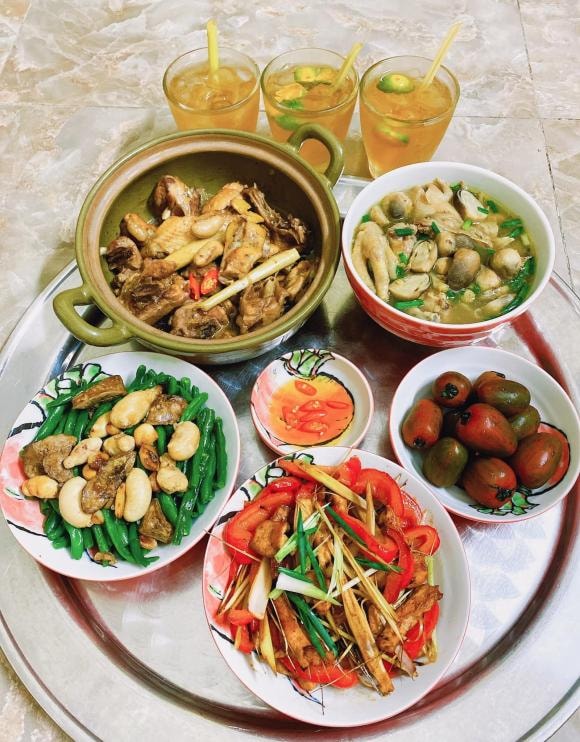 mâm cơm ngon, mâm cơm gia đình, mâm cơm