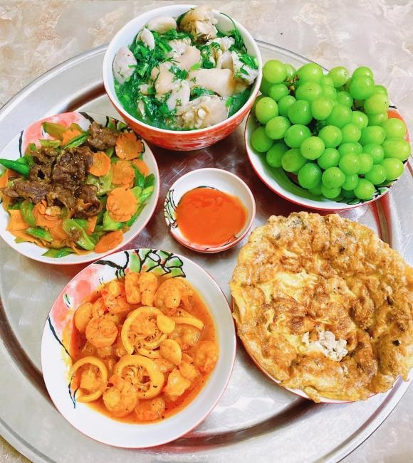 mâm cơm ngon, mâm cơm gia đình, mâm cơm