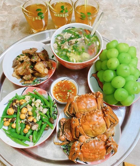 mâm cơm ngon, mâm cơm gia đình, mâm cơm