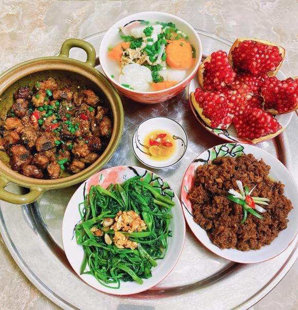 mâm cơm ngon, mâm cơm gia đình, mâm cơm