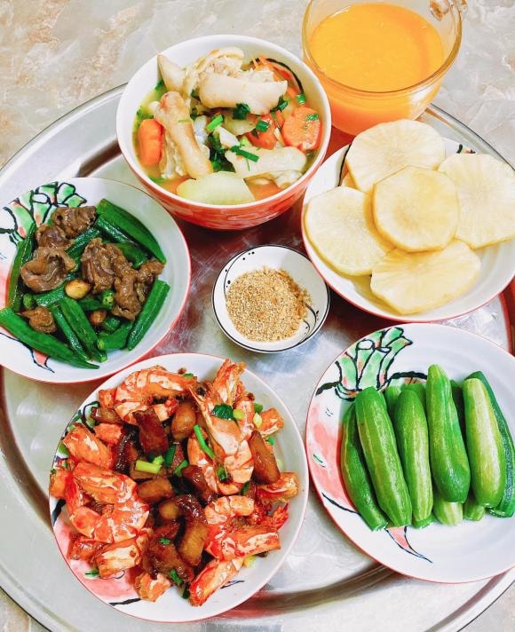 mâm cơm ngon, mâm cơm gia đình, mâm cơm