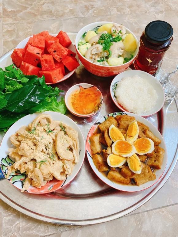 mâm cơm ngon, mâm cơm gia đình, mâm cơm