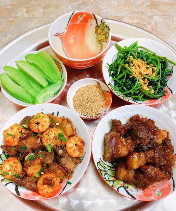 mâm cơm ngon, mâm cơm gia đình, mâm cơm
