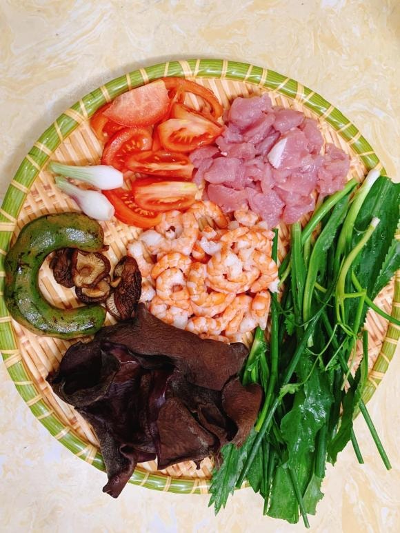 bún tôm, công thức nấu bún tôm, món bún tôm