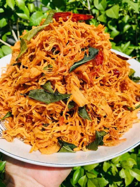 khô gà lá chanh, cách làm khô gà lá chanh, món ngon 