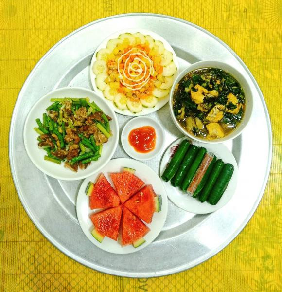 mâm cơm, mâm cơm cuối tuần, món ngon 