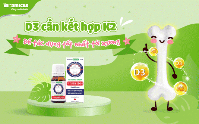 Trẻ sơ sinh, Bổ sung K2 cho trẻ, sức khỏe trẻ em, BioAmicus Việt Nam