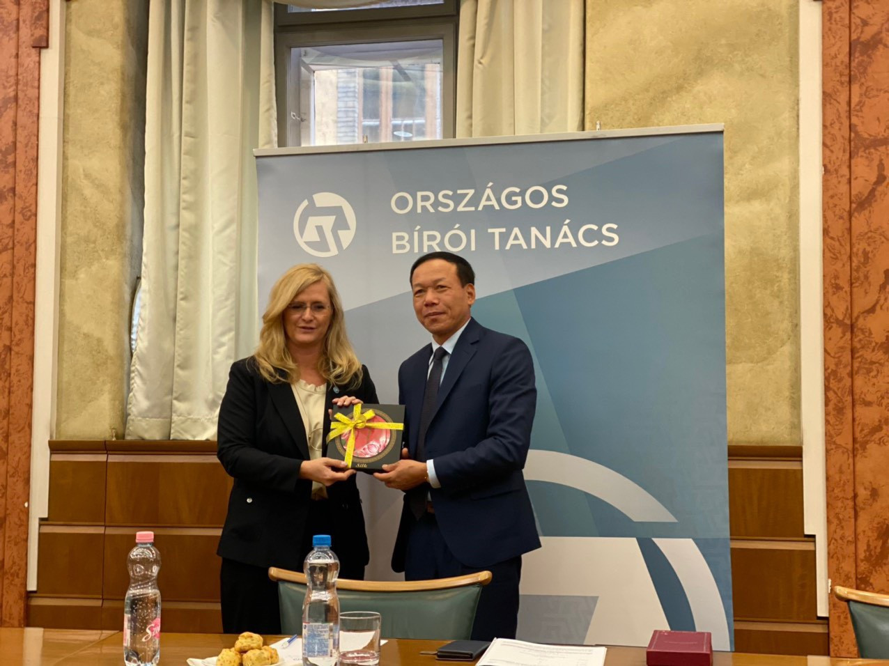 Phó Chánh án Thường trực TANDTC Nguyễn Trí Tuệ thăm và làm việc tại Hungary