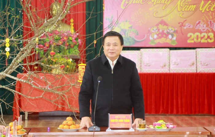 Ủy viên Bộ Chính trị Nguyễn Xuân Thắng thăm, chúc Tết tại Quảng Ninh