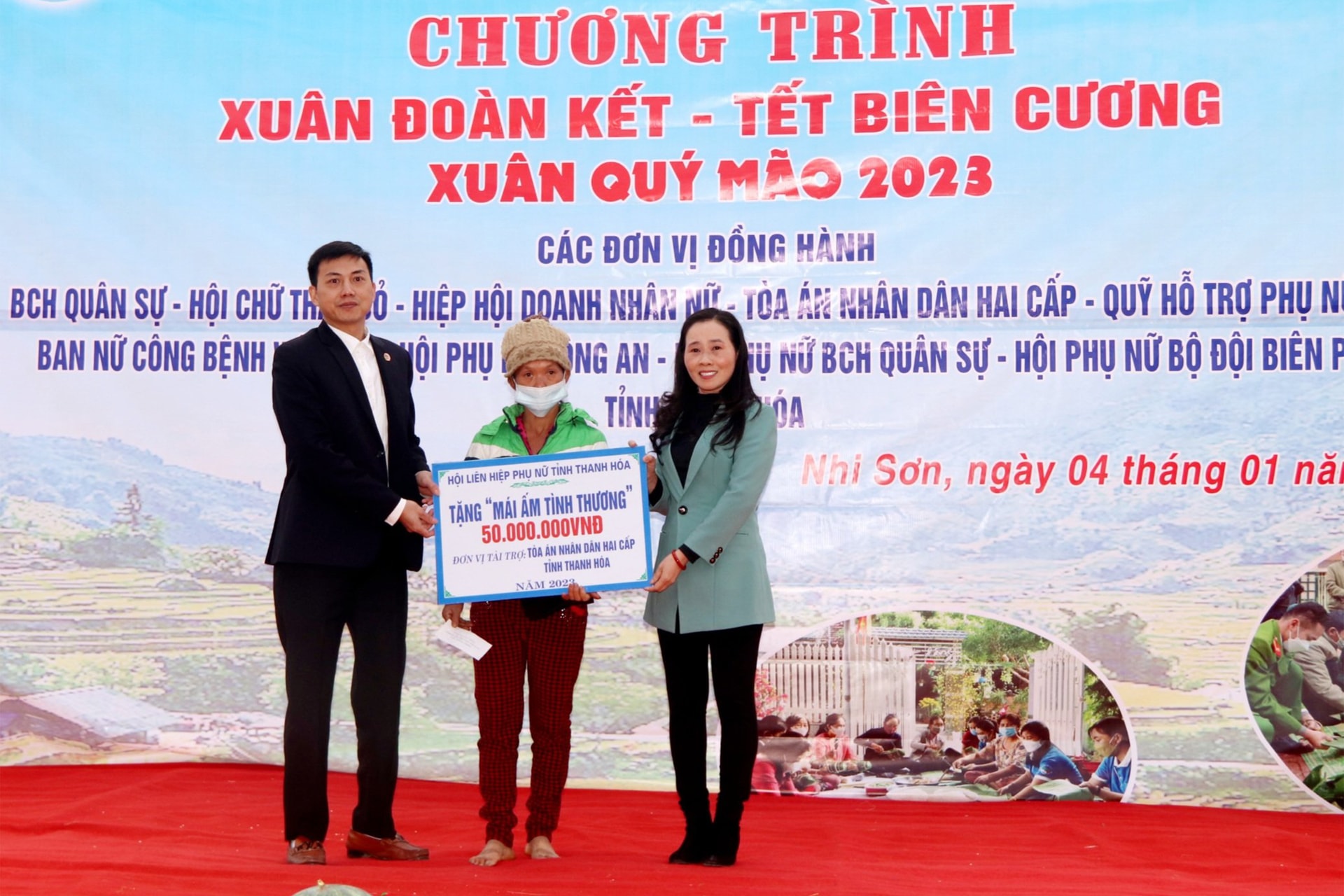 TAND tỉnh Thanh Hóa trao kinh phí xây mái ấm tình thương cho hộ nghèo vùng biên giới