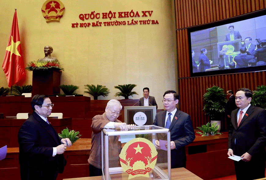 Quốc hội miễn nhiệm chức vụ Chủ tịch nước đối với ông Nguyễn Xuân Phúc