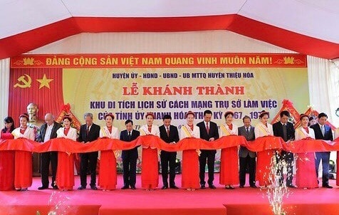 Khánh thành Khu di tích lịch sử cách mạng Trụ sở làm việc của Tỉnh ủy Thanh Hóa (1967-1973)