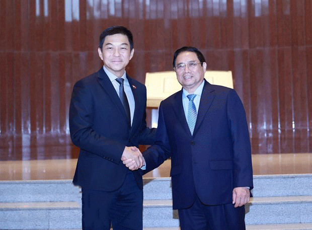 Thủ tướng Phạm Minh Chính hội kiến với Chủ tịch Quốc hội Singapore
