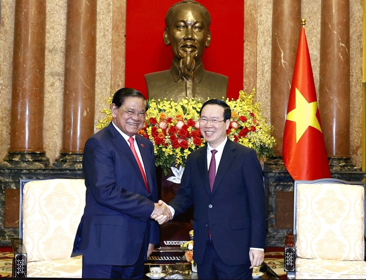 Chủ tịch nước Võ Văn Thưởng tiếp Phó Thủ tướng, Bộ trưởng Bộ Nội vụ Vương quốc Campuchia