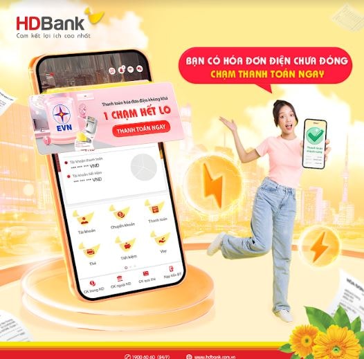 Tính năng “1 chạm” nâng cấp độ cho App HDBank 