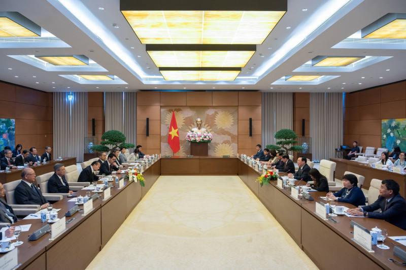 Chủ tịch Quốc hội Vương Đình Huệ tiếp Chủ tịch Liên minh Nghị sĩ hữu nghị Nhật – Việt -0