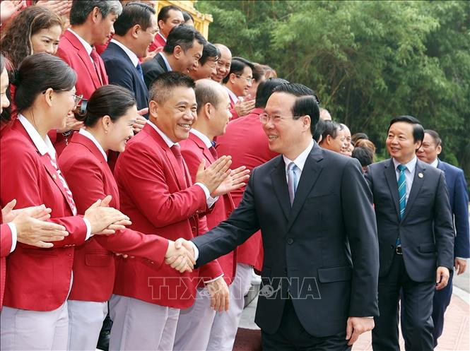 Chủ tịch nước biểu dương các 'gương mặt vàng' của Đoàn Thể thao Việt Nam - Ảnh 1.