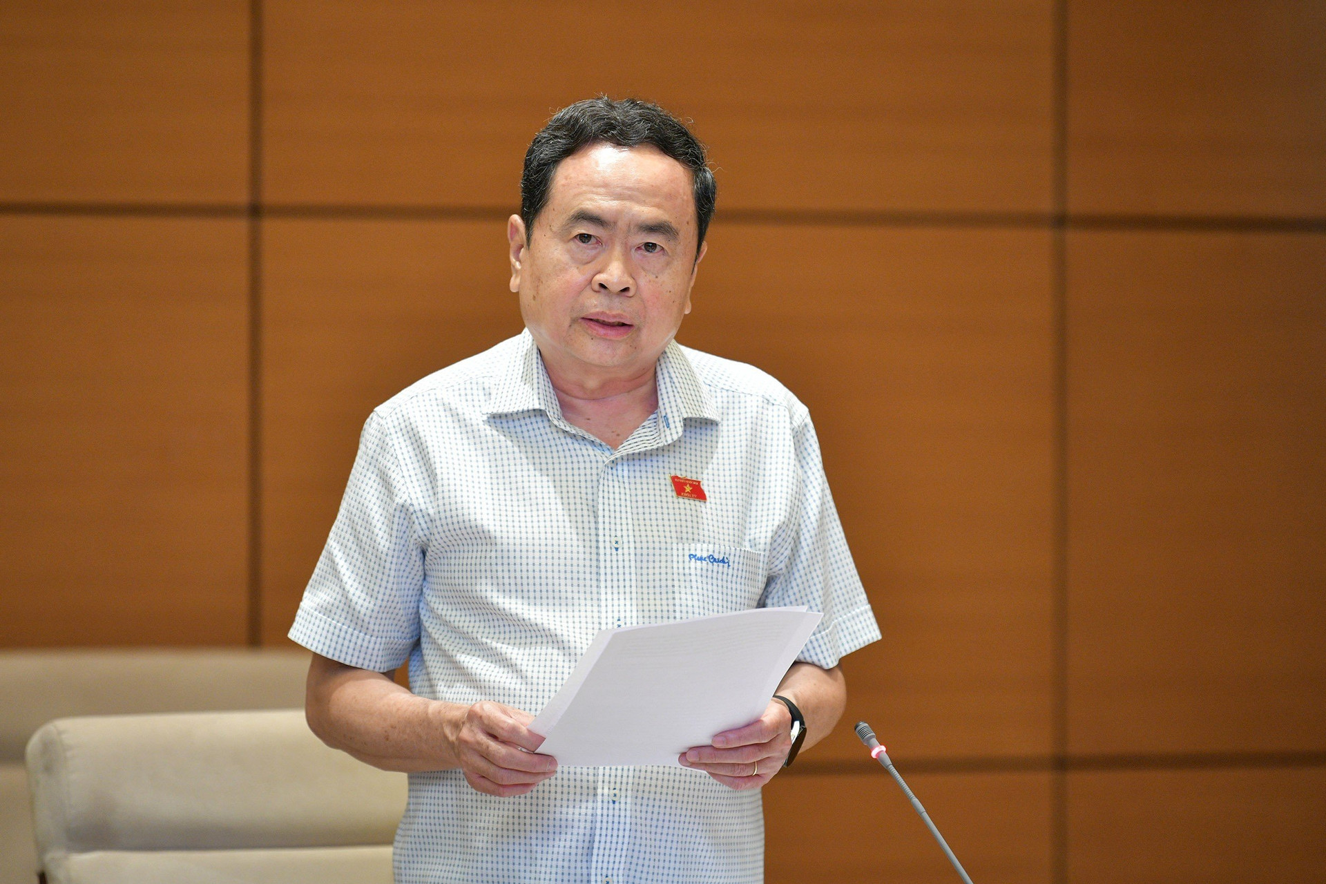 Phó Chủ tịch Thường trực Quốc hội Trần Thanh Mẫn phát biểu - ảnh: T. Chi
