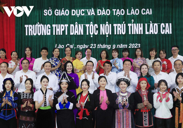 Chủ tịch nước Võ Văn Thưởng dự lễ kỷ niệm 65 năm Bác Hồ thăm Lào Cai -0