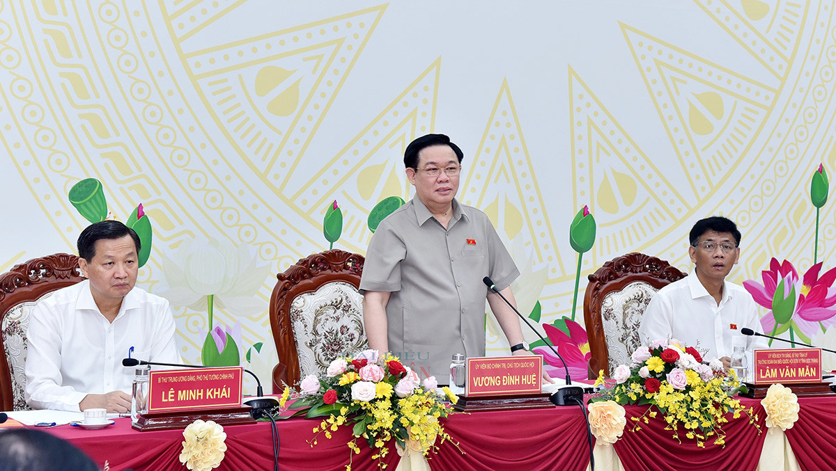 Chủ tịch Quốc hội Vương Đình Huệ làm việc với Ban Thường vụ Tỉnh ủy Sóc Trăng -7