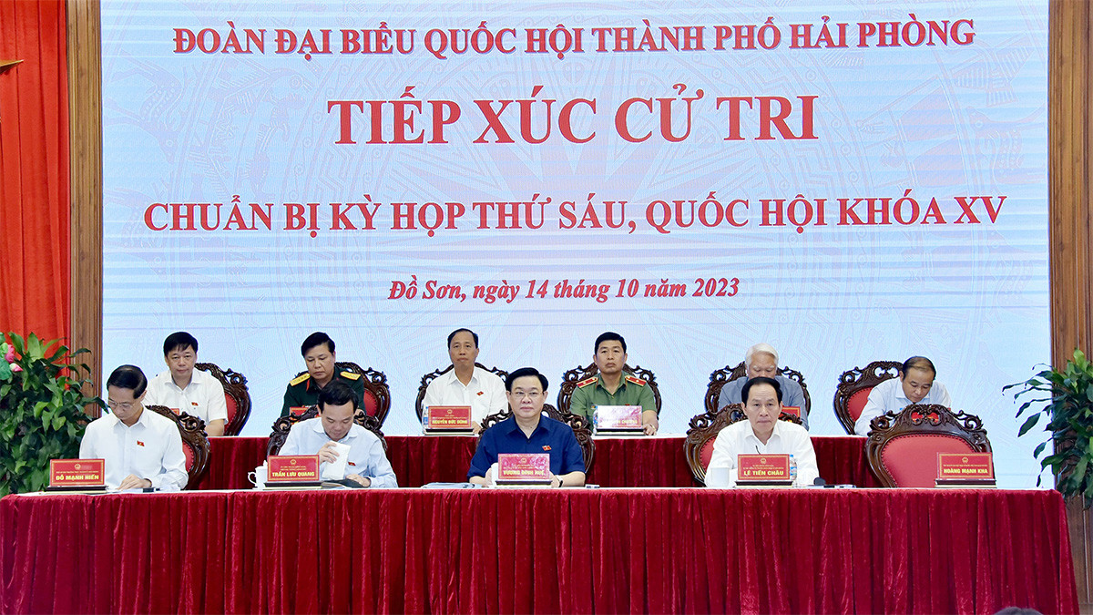 Chủ tịch Quốc hội Vương Đình Huệ tiếp xúc cử tri quận Đồ Sơn, thành phố Hải Phòng -2
