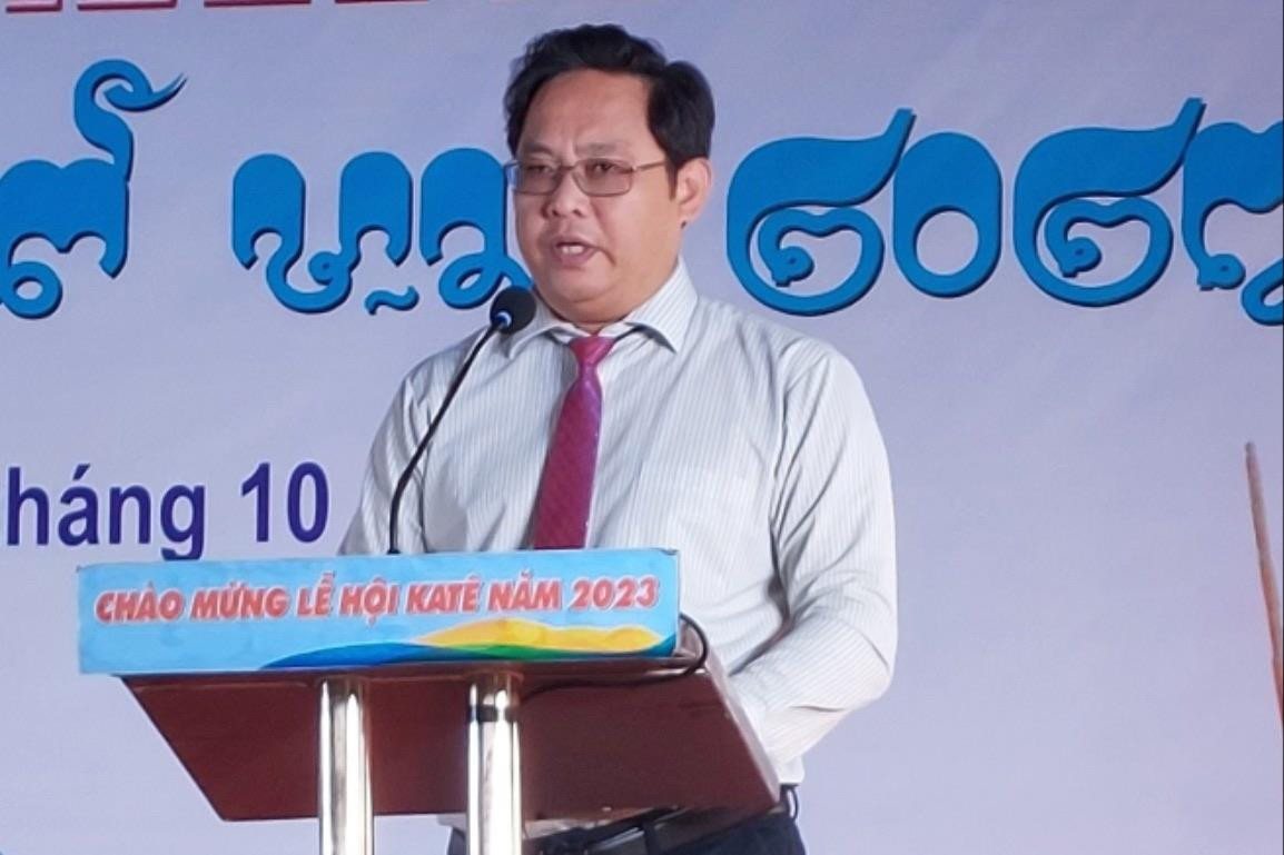 Võ Thành Huy, Phó Giám đốc Sở VH-TT&DL phát biểu tại buổi lễ.