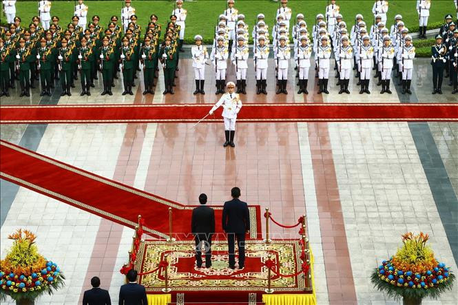 Chủ tịch nước chủ trì lễ đón Tổng thống Mông Cổ thăm cấp Nhà nước tới Việt Nam - Ảnh 2.