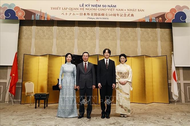 Chủ tịch nước Võ Văn Thưởng dự lễ kỷ niệm 50 năm thiết lập quan hệ ngoại giao Việt Nam - Nhật Bản- Ảnh 2.