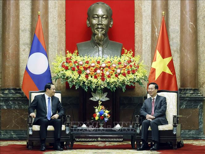Chủ tịch nước Võ Văn Thưởng tiếp Thủ tướng Lào Sonexay Siphandone- Ảnh 2.