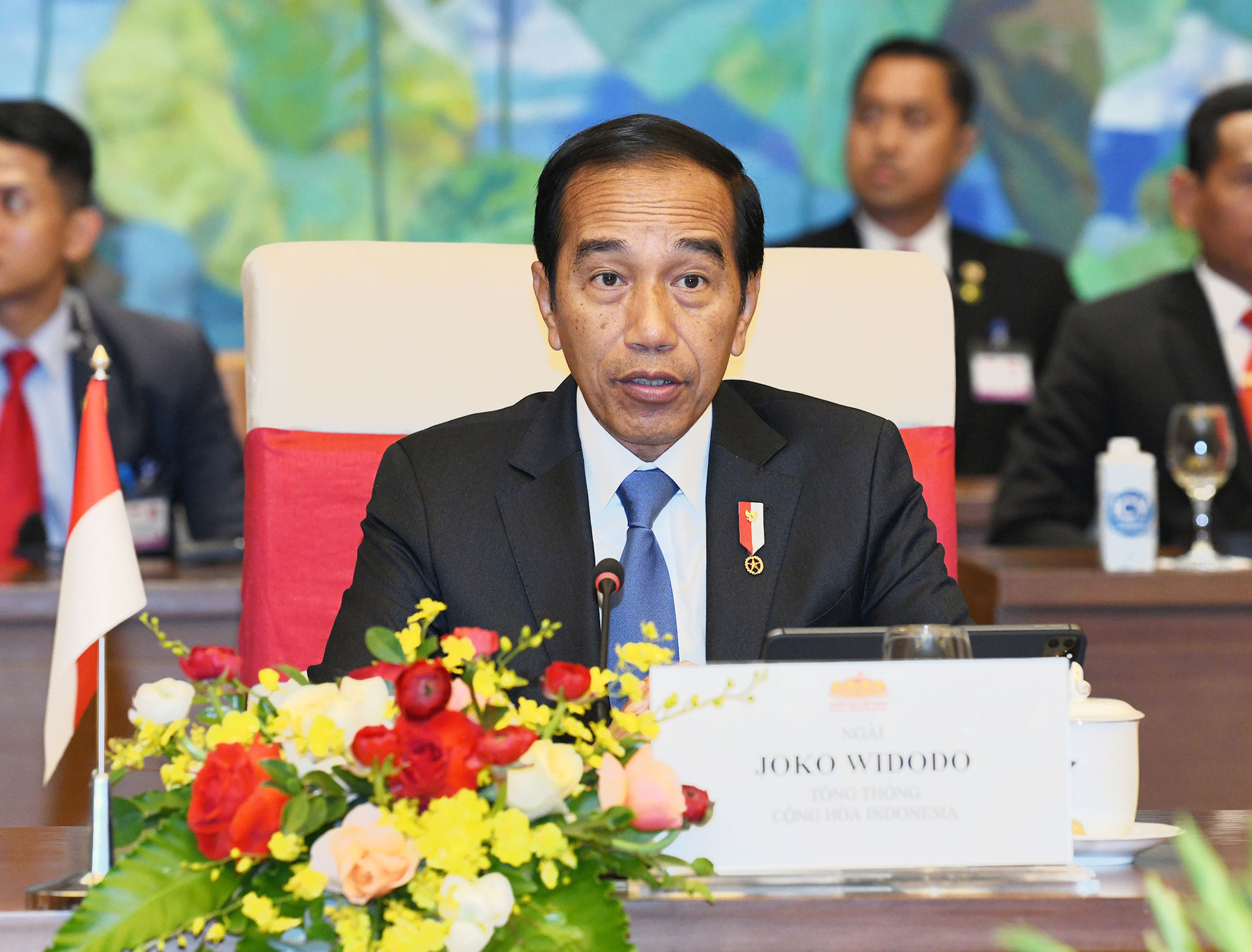 Chủ tịch Quốc hội Vương Đình Huệ hội kiến Tổng thống Indonesia -0