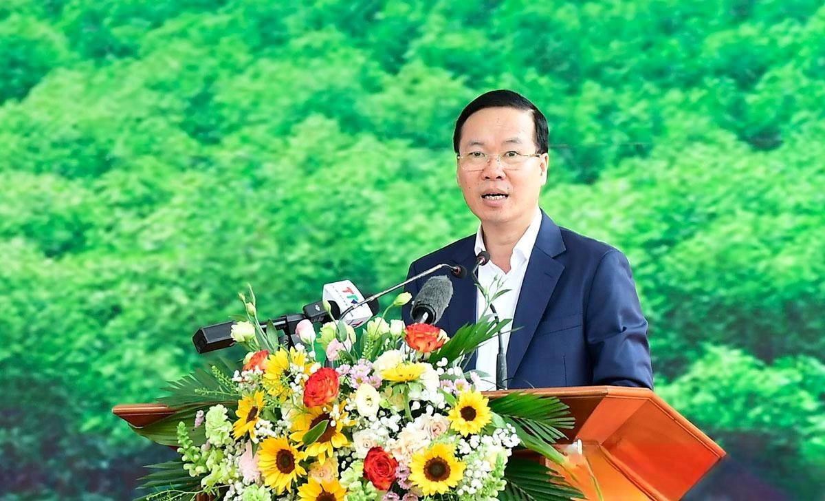Chủ tịch nước Võ Văn Thưởng dự Lễ phát động Tết trồng cây Xuân Giáp Thìn 2024