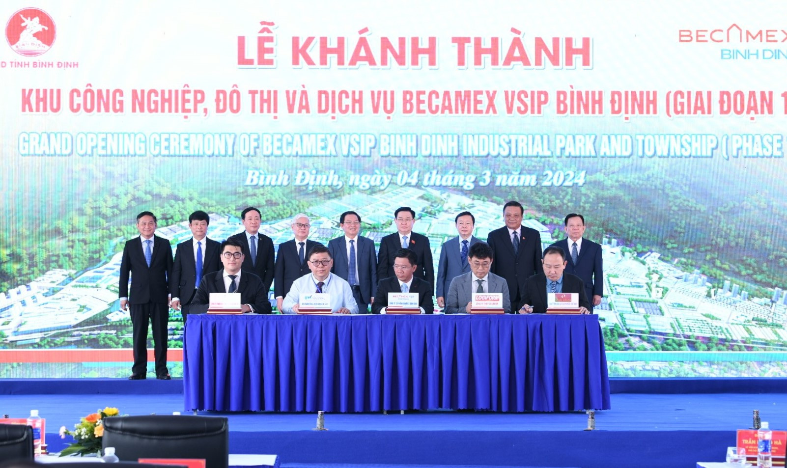Chủ tịch Quốc hội Vương Đình Huệ dự lễ khánh thành Khu công nghiệp, đô thị và dịch vụ Becamex VSIP Bình Định -0
