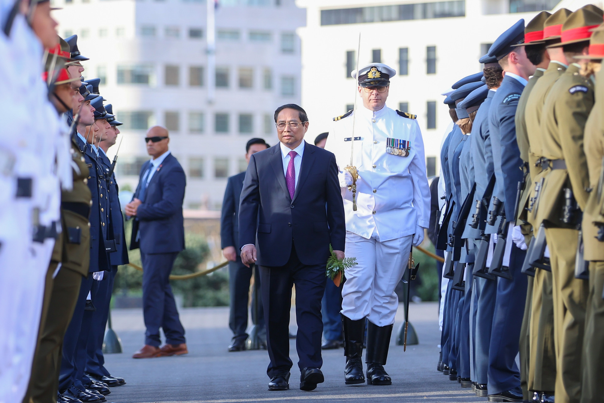 Lễ đón Thủ tướng Phạm Minh Chính thăm chính thức New Zealand theo nghi thức cao nhất- Ảnh 12.