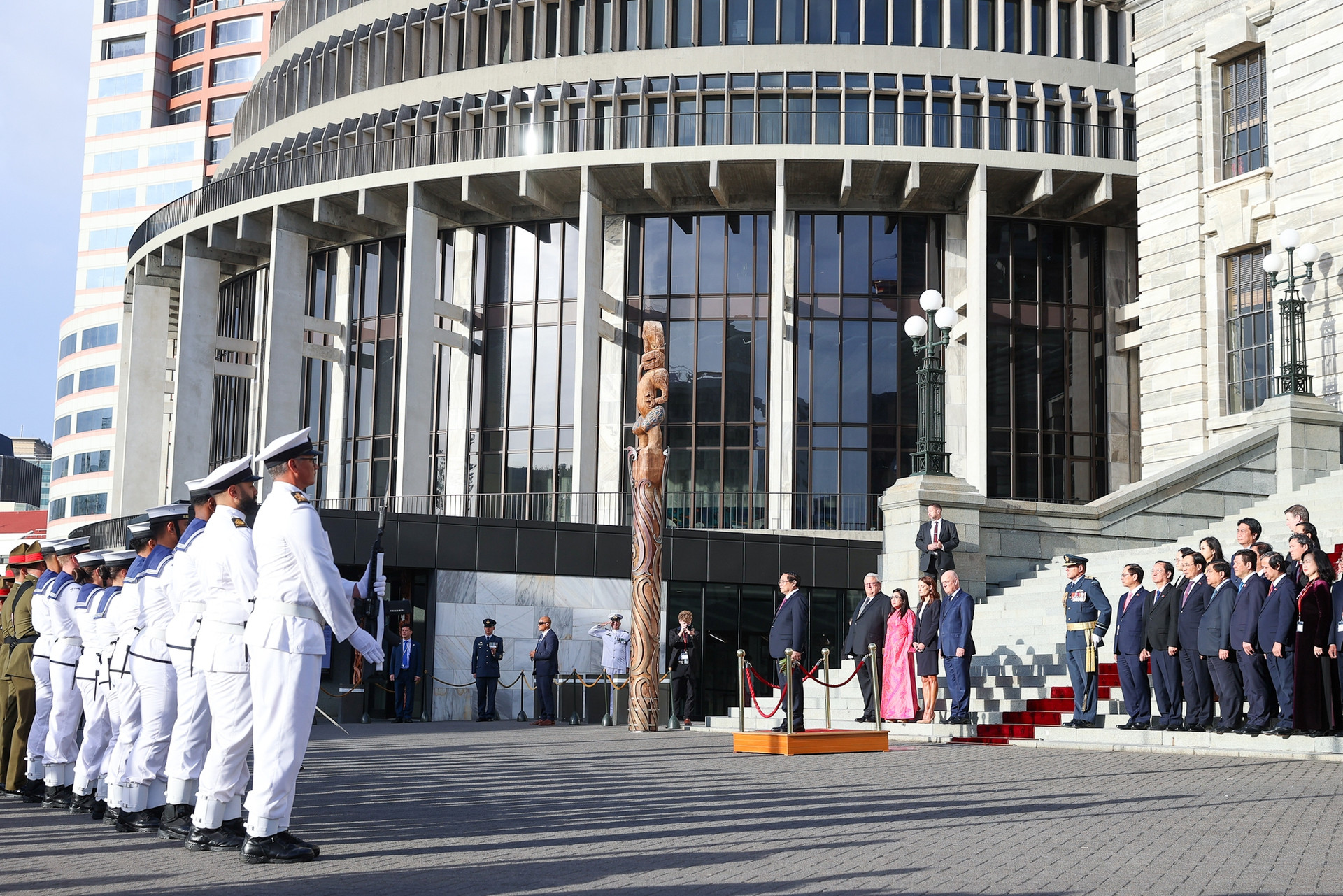 Lễ đón Thủ tướng Phạm Minh Chính thăm chính thức New Zealand theo nghi thức cao nhất- Ảnh 11.