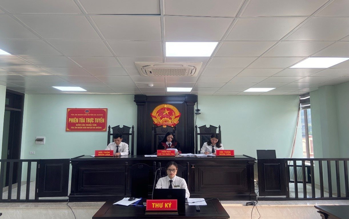 TAND huyện Hà Quảng xét xử trực tuyến vụ án hình sự về ma túy