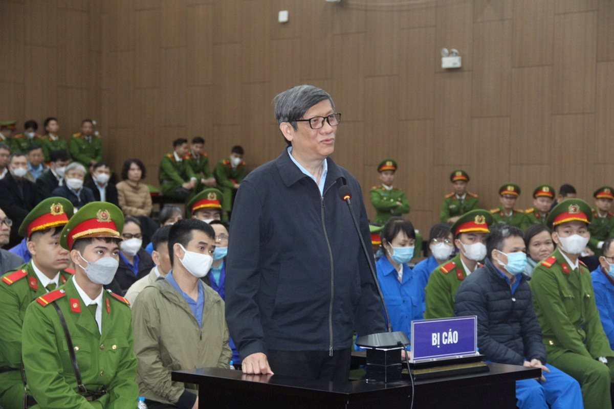 Cựu Bộ trưởng Bộ Y tế Nguyễn Thanh Long tại phiên tòa xét xử sơ thẩm
