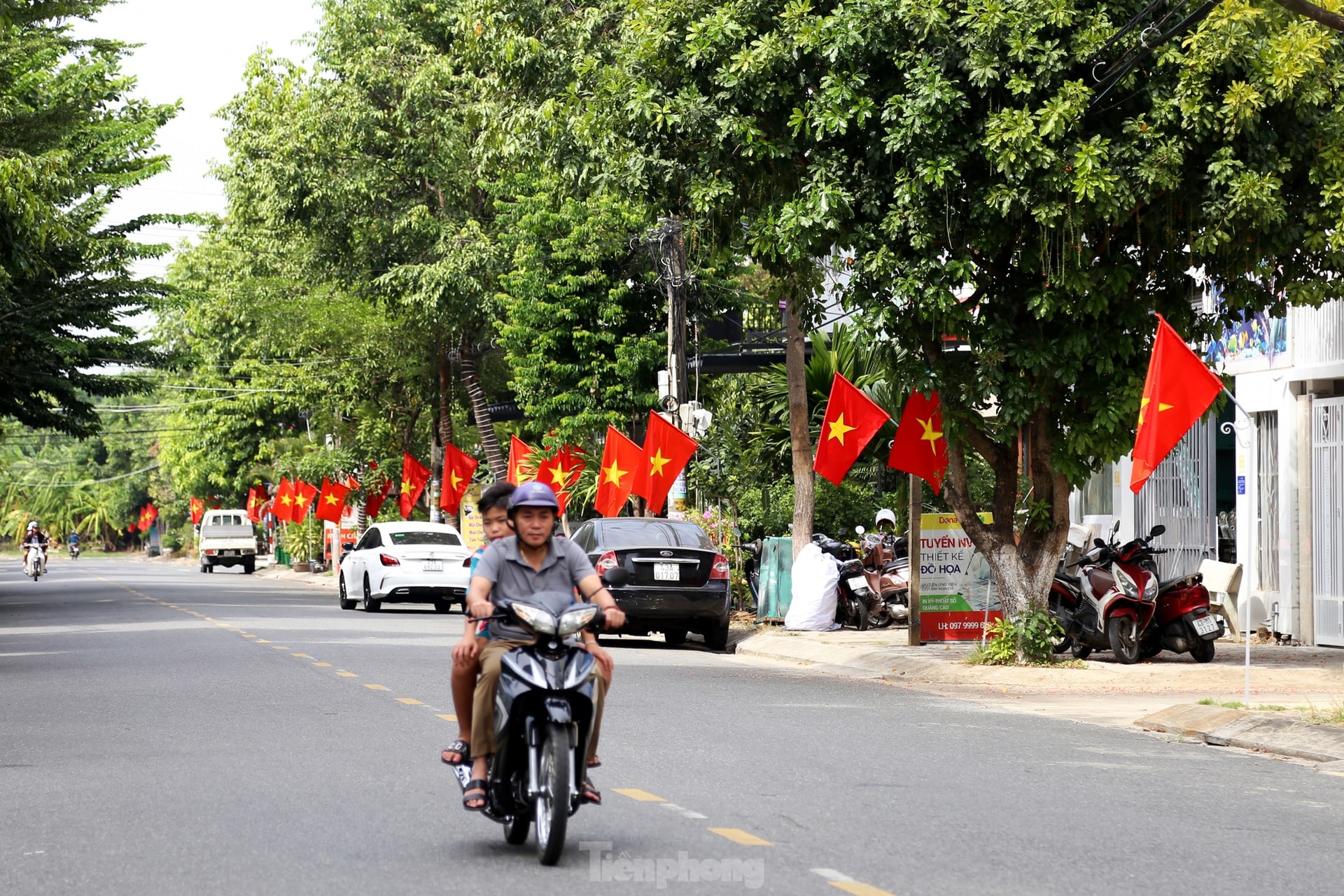 Phố phường Đà Nẵng rực rỡ, chung cư rợp cờ đỏ sao vàng dịp Tết Độc lập ảnh 2