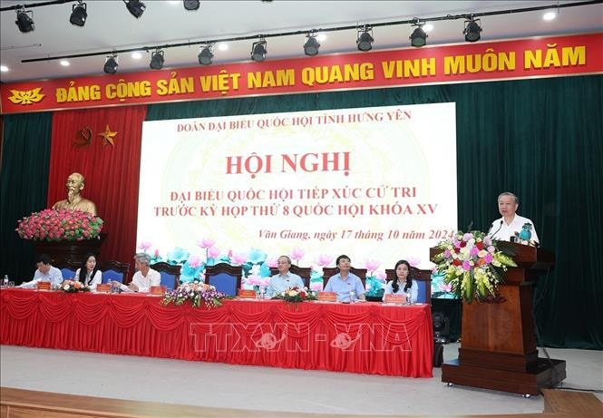 Tổng Bí thư, Chủ tịch nước Tô Lâm tiếp xúc cử tri Hưng Yên- Ảnh 3.