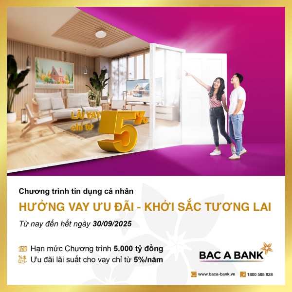 Khách hàng cá nhân hưởng lãi vay ưu đãi từ BAC A BANK dịp đầu năm 2025 -0